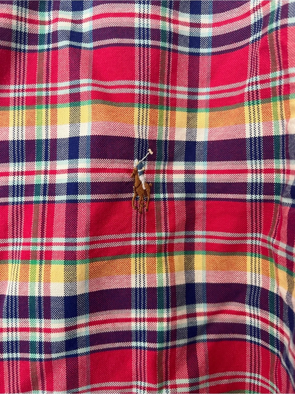 Polo by Ralph Lauren Red and Blue Plaid Button-Down Shirt